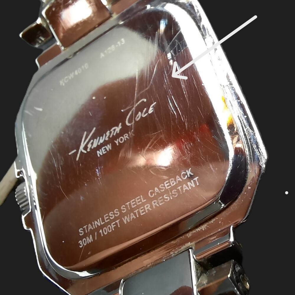 Kenneth Cole NY Women's Watch Square Face Stainless Steel Band Quartz KCW4010 - Picture 11 of 12